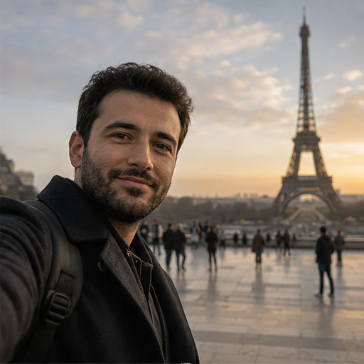 Pose in Paris, Tokyo, Santorini and other dream spots.
