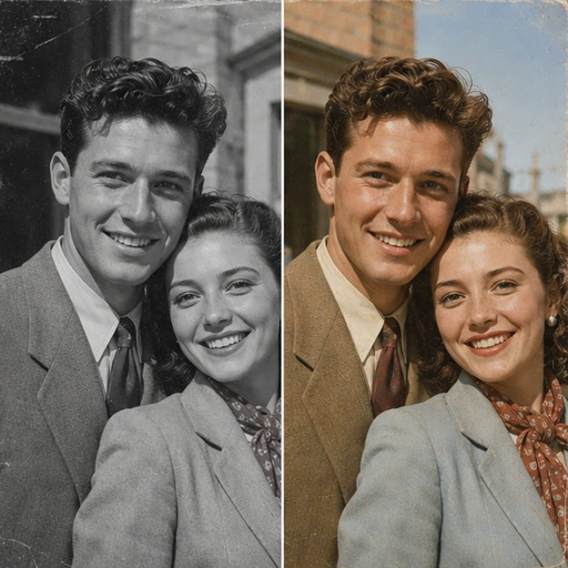Bring black-and-white photos to life in natural colour.