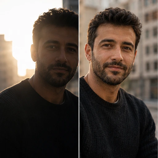 Brighten dark shots and recover harsh highlights.