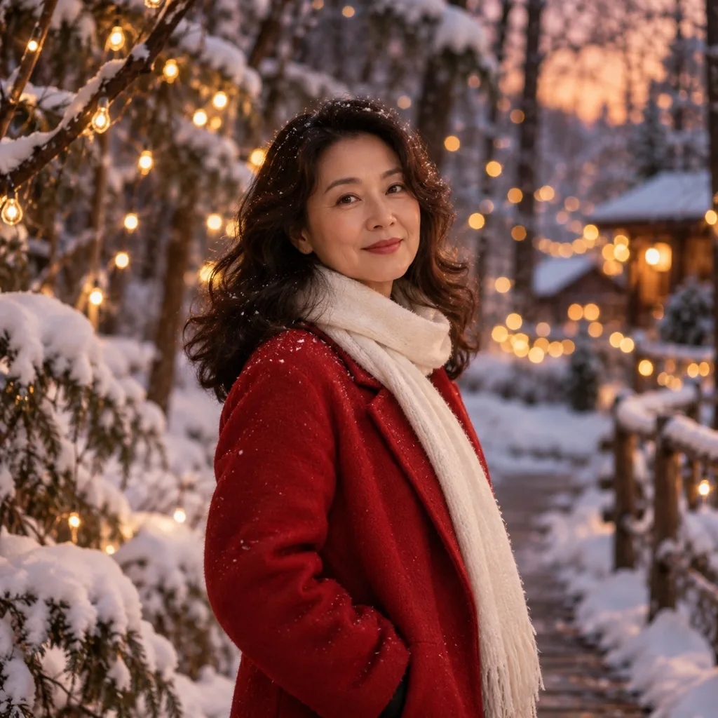 Transform your background into a magical snowy scene.